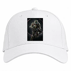Baseball cap with Print Quake Print - white