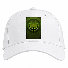 Baseball cap with Print Quake Logo - white