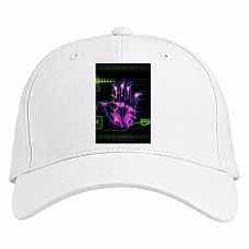 Baseball cap with Print Quake Hand - white