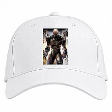 Baseball cap with Print Quake Hero Print - white