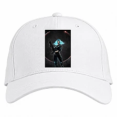 Baseball cap with Print Quake Girl - white