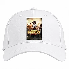 Baseball cap with Print PUBG Theme - white