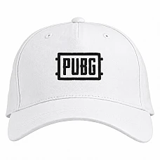 Baseball cap with Print PUBG Logo - white