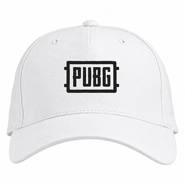 Baseball cap with Print PUBG Logo - white