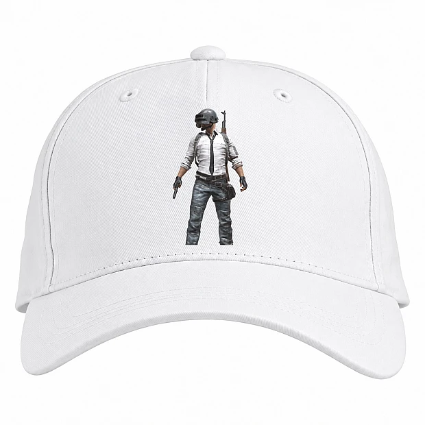 Baseball cap with Print PUBG Hero - white