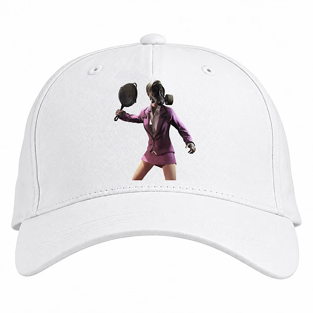Baseball cap with Print PUBG Hero Girl - white