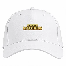 Baseball cap with Print PUBG Main Logo - white