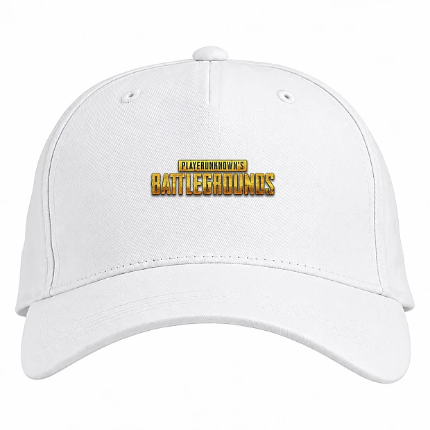 Baseball cap with Print PUBG Main Logo - white