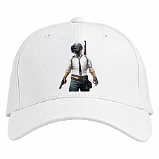 Baseball cap with Print PUBG Main Hero - white