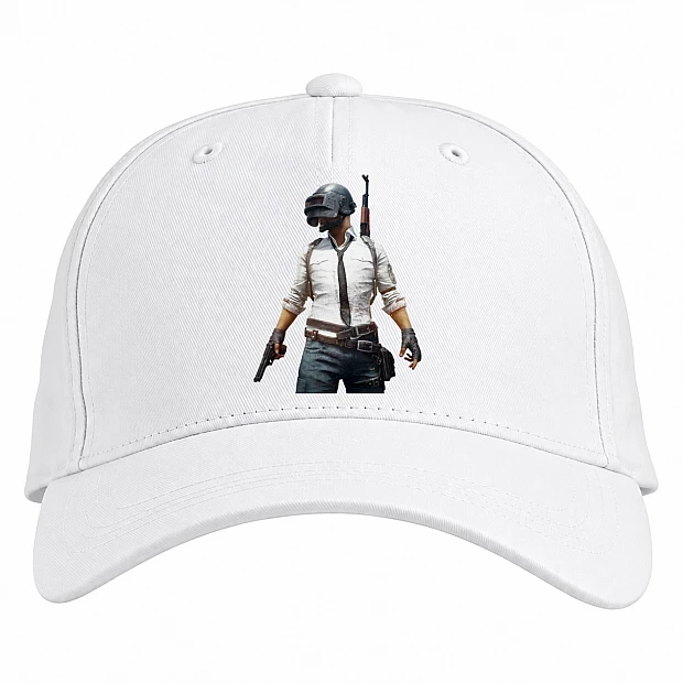 Baseball cap with Print PUBG Main Hero - white