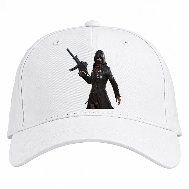 Baseball cap with Print PUBG Strong Hero - white