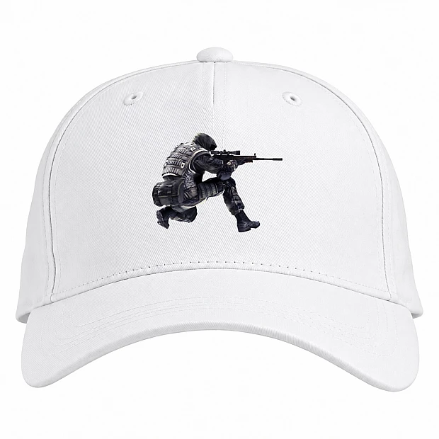 Baseball cap with Print PUBG Strong Hero Print - white