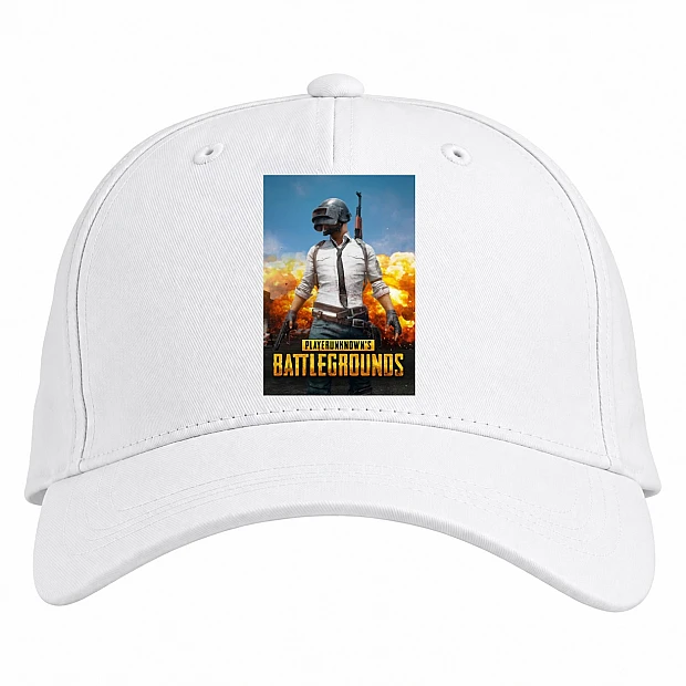 Baseball cap with Print PUBG Print - white