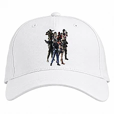 Baseball cap with Print Resident Evil Heroes Print - white