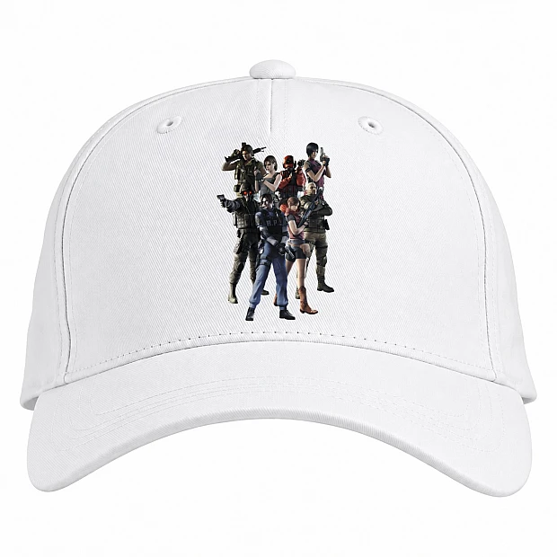 Baseball cap with Print Resident Evil Heroes Print - white