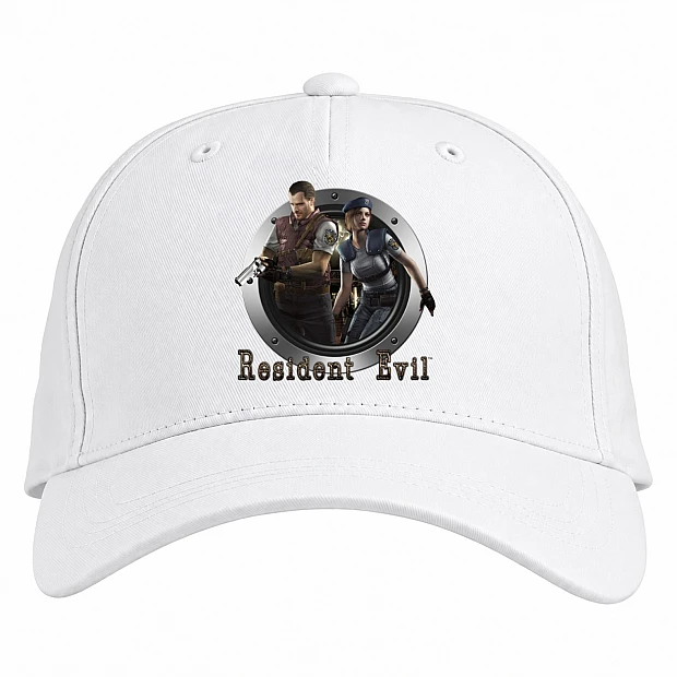 Baseball cap with Print Resident Evil Logo Print - white