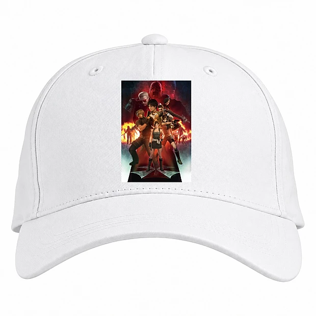 Baseball cap with Print Resident Evil Theme - white