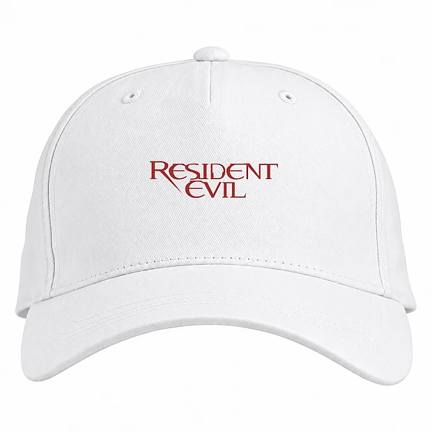 Baseball cap with Print Resident Evil Logo - white