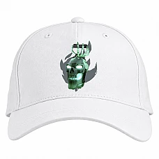 Baseball cap with Print Sea Of ​​Thieves Skeleton - white