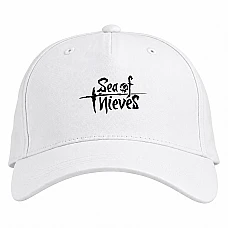 Baseball cap with Print Sea Of ​​Thieves Black Logo - white