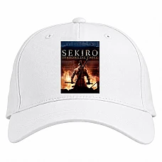Baseball cap with Print Sekiro Shadow Die Twice Print - white