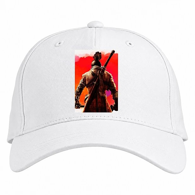 Baseball cap with Print Sekiro Shadow Die Twice Print Hero - white