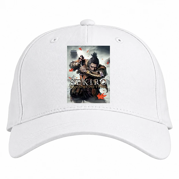 Baseball cap with Print Sekiro Shadow Die Twice Theme Print - white