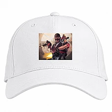 Baseball cap with Print Team Fortress Hero Print - white