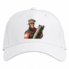 Baseball cap with Print Team Fortress Hero Theme - white