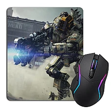 Mouse pad with print Titanfall Battle Hero