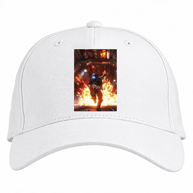 Baseball cap with Print Titanfall Explosion Hero - white