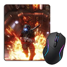 Mouse pad with print Titanfall Explosion Hero
