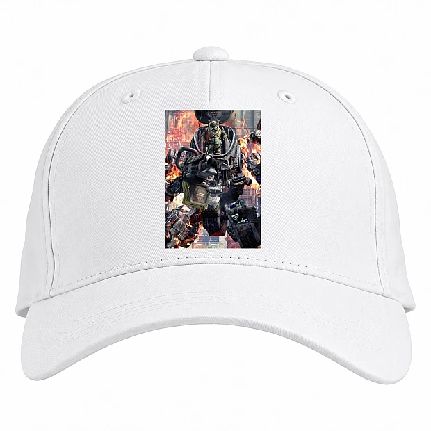 Baseball cap with Print Titanfall Battle Hero Print - white