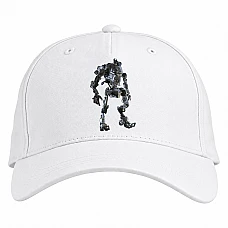 Baseball cap with Print Titanfall Robot Print - white