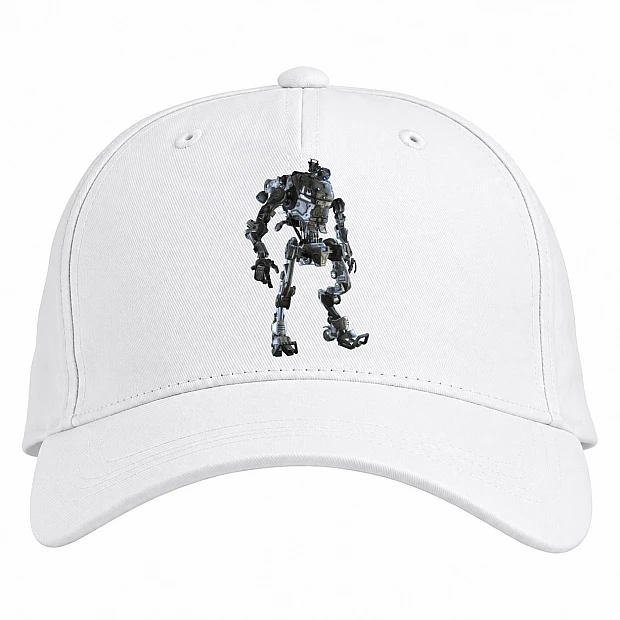 Baseball cap with Print Titanfall Robot Print - white