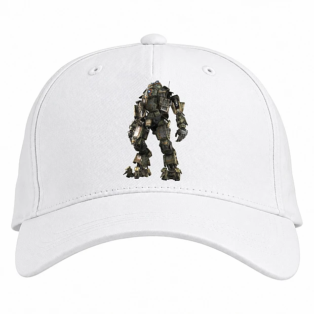 Baseball cap with Print Titanfall Theme Robot - white