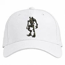 Baseball cap with Print Titanfall Theme Robot Print - white