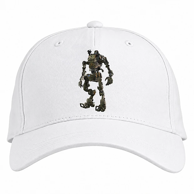 Baseball cap with Print Titanfall Theme Robot Print - white