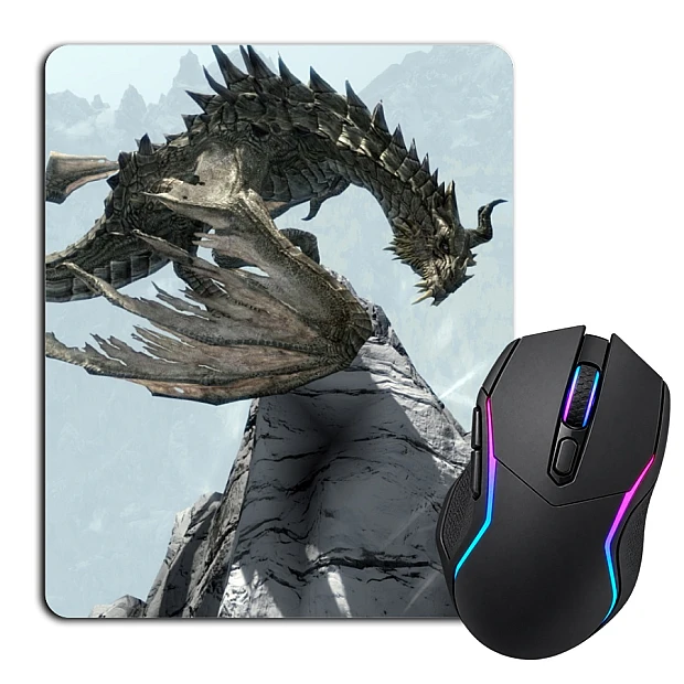 Mouse pad with print The Elder Scrolls Big Dragon