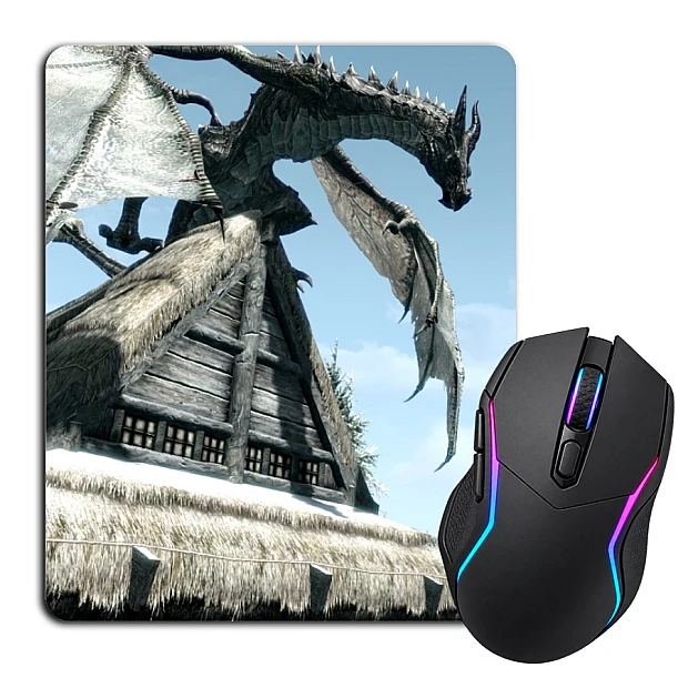 Mouse pad with print The Elder Scrolls Big Dragon Print