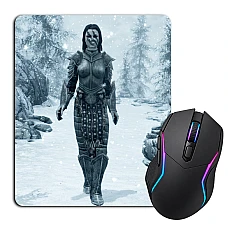 Mouse pad with print The Elder Scrolls Powerful Woman Hero