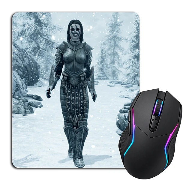 Mouse pad with print The Elder Scrolls Powerful Woman Hero
