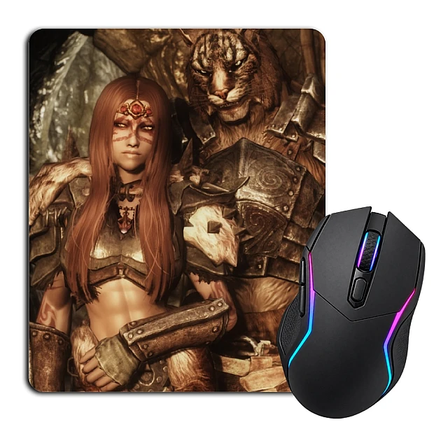Mouse pad with print The Elder Scrolls Couple