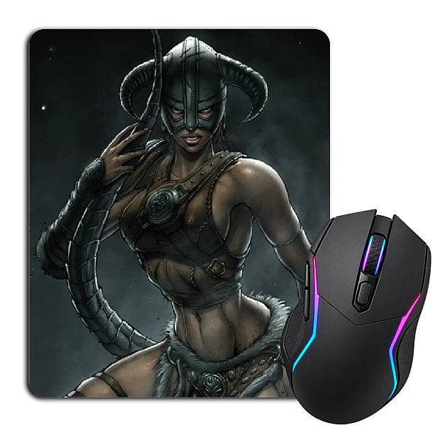 Mouse pad with print The Elder Scrolls Theme Hero Girl