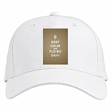 Baseball cap with Print The Elder Scrolls Keep Calm And Fus Ro Dah - white