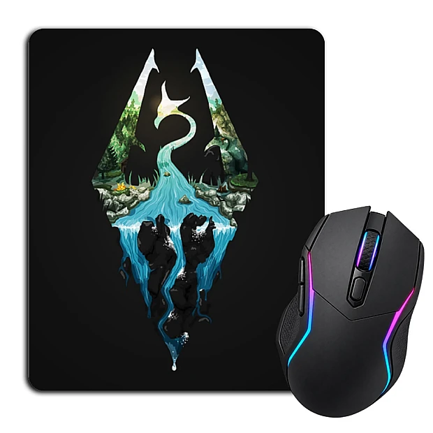 Mouse pad with print The Elder Scrolls Skyrim Logo Print