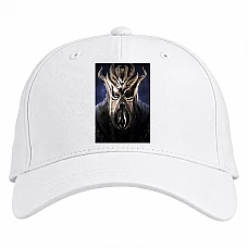 Baseball cap with Print The Elder Scrolls Mask - white