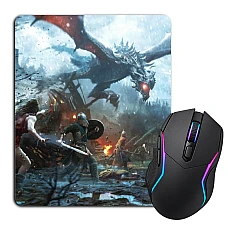 Mouse pad with print The Elder Scrolls Dragons Battle