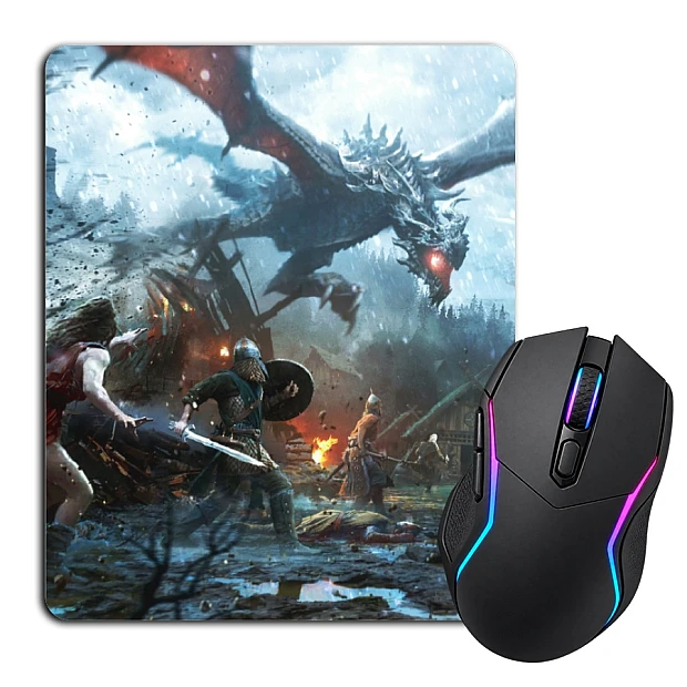 Mouse pad with print The Elder Scrolls Dragons Battle