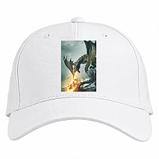 Baseball cap with Print The Elder Scrolls Dragon Fire - white